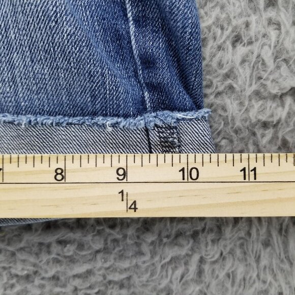 Loft Shorts Womens 2 Blue Stretch Denim Roll Cuff Jort - Picture 7 of 12